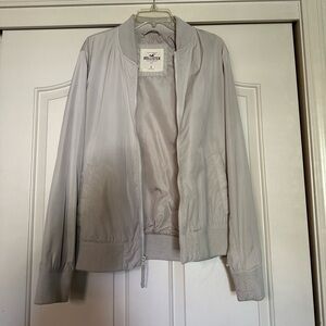 Hollister Gray Bomber Jacket